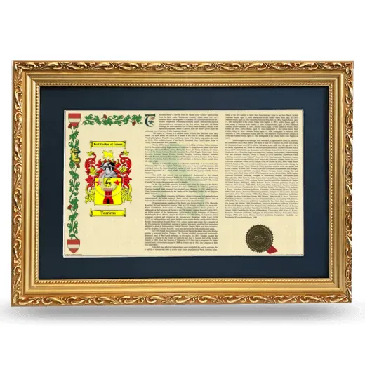 Torricos Deluxe Armorial Landscape Framed - Gold