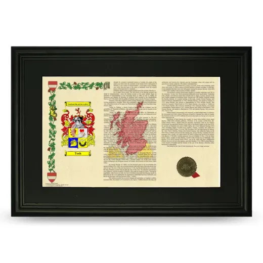 Tosh Deluxe Armorial Landscape Framed- Black