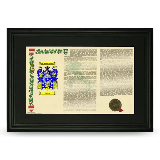 Totaro Deluxe Armorial Landscape Framed- Black