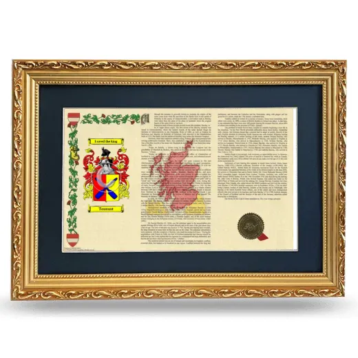 Tourant Deluxe Armorial Landscape Framed - Gold
