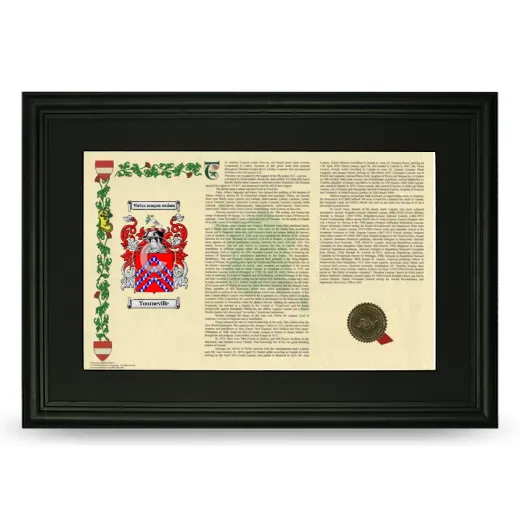 Tourneville Deluxe Armorial Landscape Framed- Black