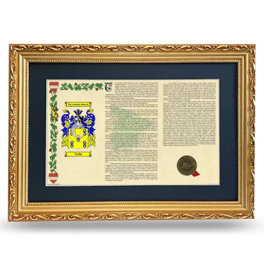 Trabe Deluxe Armorial Landscape Framed - Gold