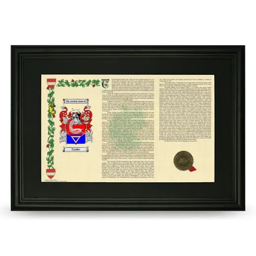 Trader Deluxe Armorial Landscape Framed- Black