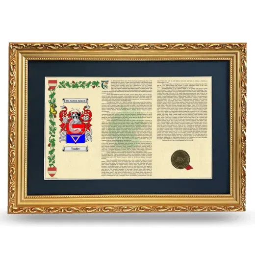 Trader Deluxe Armorial Landscape Framed - Gold