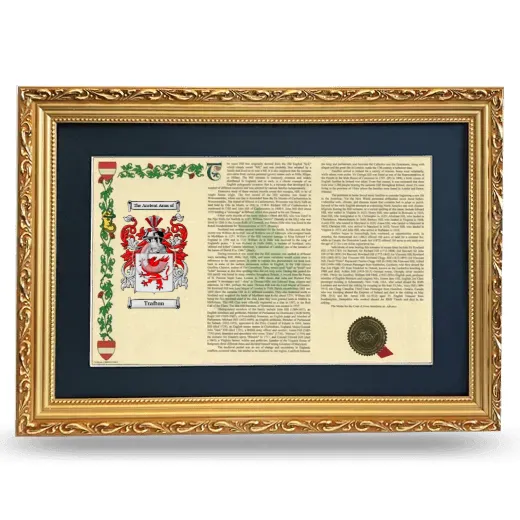 Trafton Deluxe Armorial Landscape Framed - Gold