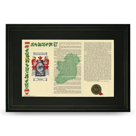 Trassey Deluxe Armorial Landscape Framed- Black