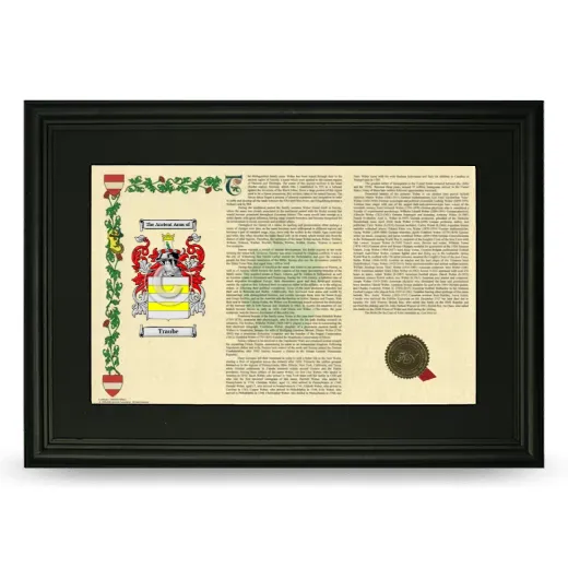 Traube Deluxe Armorial Landscape Framed- Black