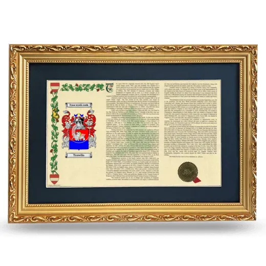 Travelin Deluxe Armorial Landscape Framed - Gold
