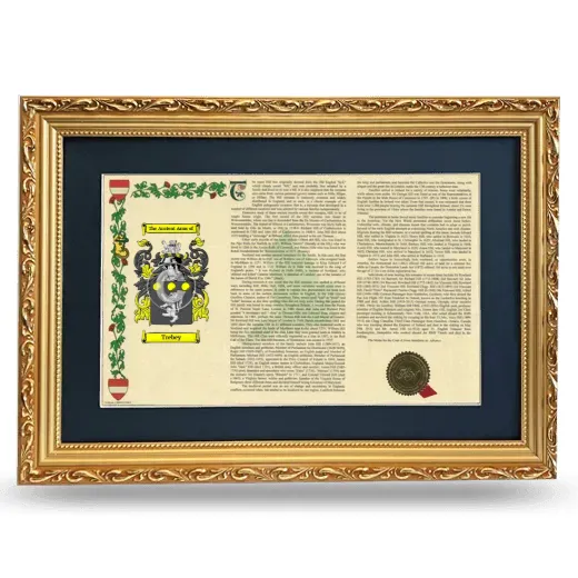 Trebey Deluxe Armorial Landscape Framed - Gold