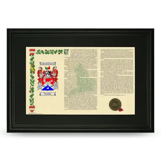 Treecher Deluxe Armorial Landscape Framed- Black