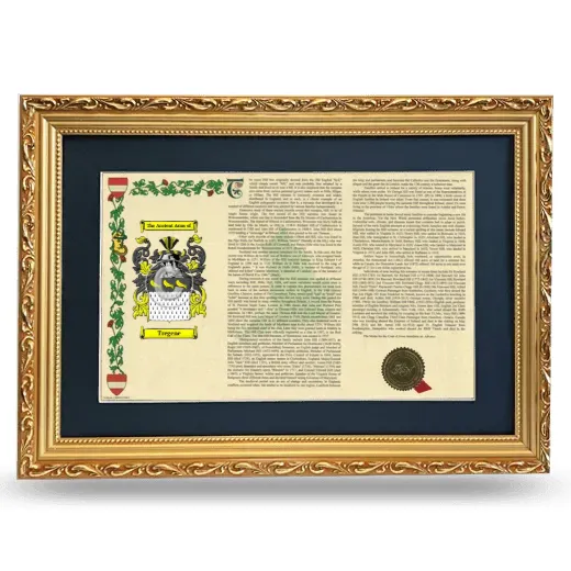 Tregene Deluxe Armorial Landscape Framed - Gold