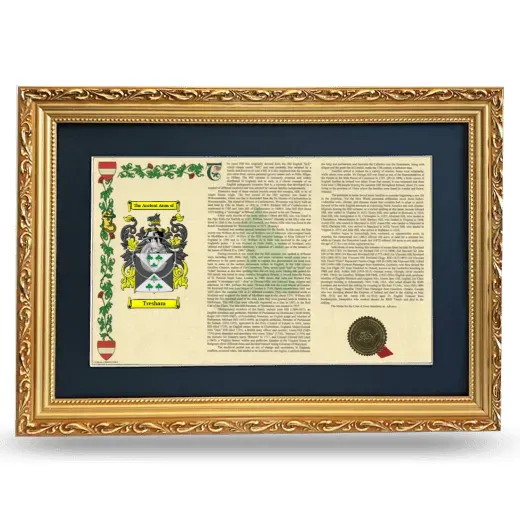 Tresham Deluxe Armorial Landscape Framed - Gold