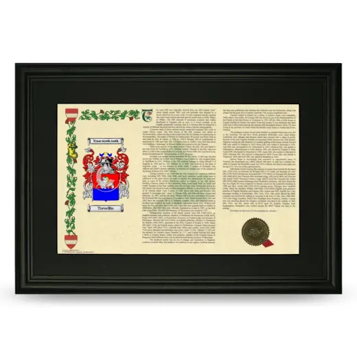 Trevellin Deluxe Armorial Landscape Framed- Black