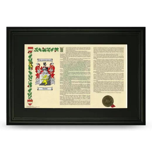 Trever Deluxe Armorial Landscape Framed- Black