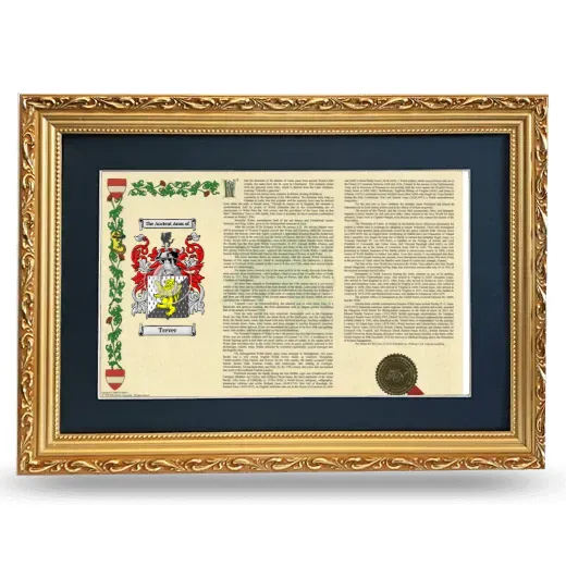 Trever Deluxe Armorial Landscape Framed - Gold