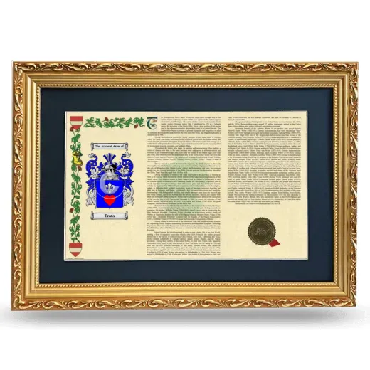 Trota Deluxe Armorial Landscape Framed - Gold