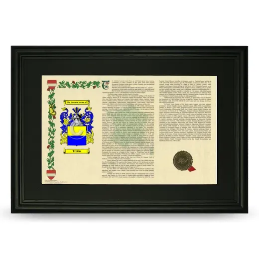 Trotin Deluxe Armorial Landscape Framed- Black