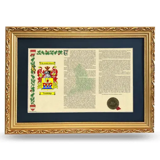 Troubridge Deluxe Armorial Landscape Framed - Gold