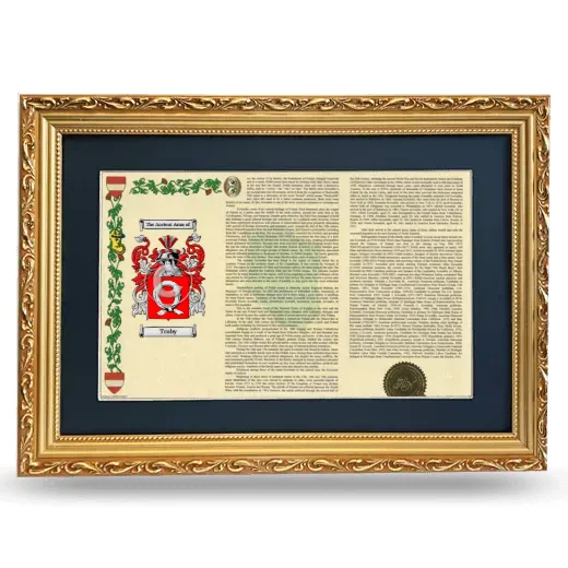Truby Deluxe Armorial Landscape Framed - Gold