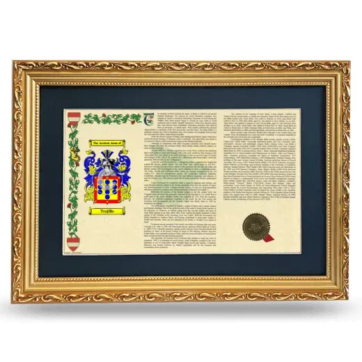 Trujillo Deluxe Armorial Landscape Framed - Gold