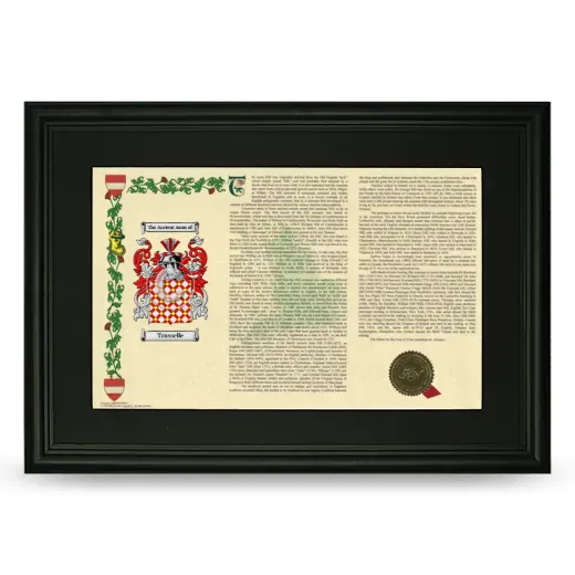 Trusselle Deluxe Armorial Landscape Framed- Black