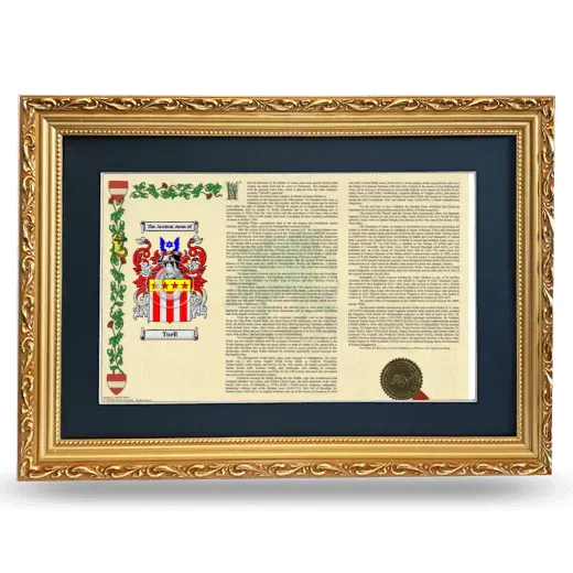 Tuell Deluxe Armorial Landscape Framed - Gold