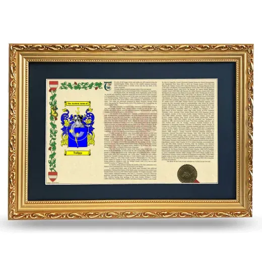 Tulipp Deluxe Armorial Landscape Framed - Gold