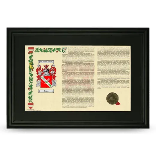 Tuma Deluxe Armorial Landscape Framed- Black