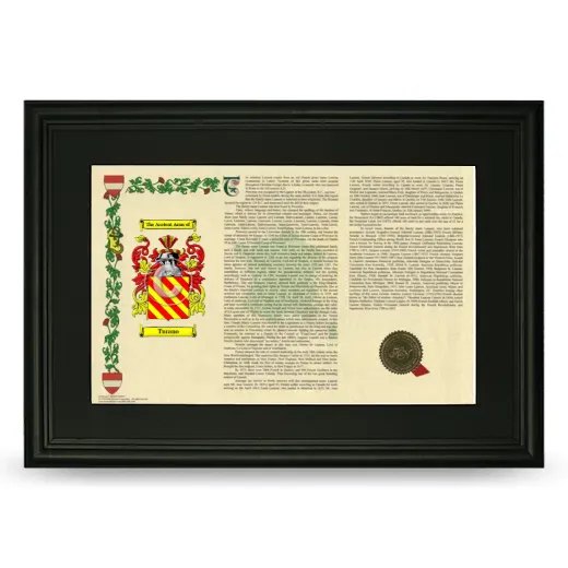 Turano Deluxe Armorial Landscape Framed- Black