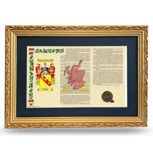 Turins Deluxe Armorial Landscape Framed - Gold