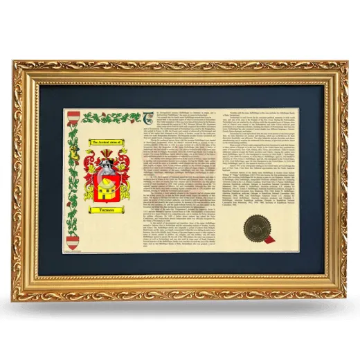 Turman Deluxe Armorial Landscape Framed - Gold