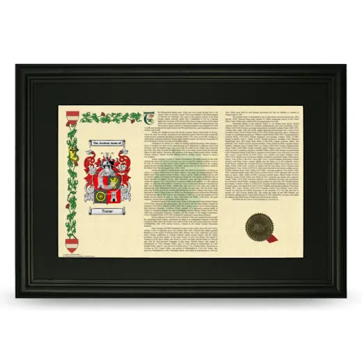 Turne Deluxe Armorial Landscape Framed- Black
