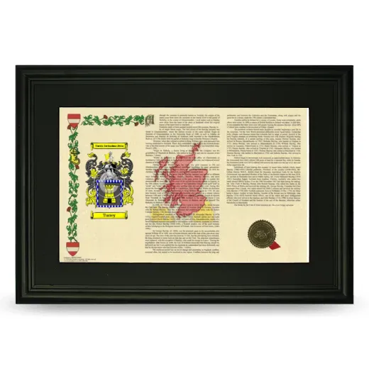 Turrey Deluxe Armorial Landscape Framed- Black