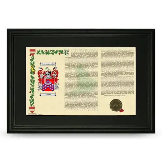 Turvel Deluxe Armorial Landscape Framed- Black