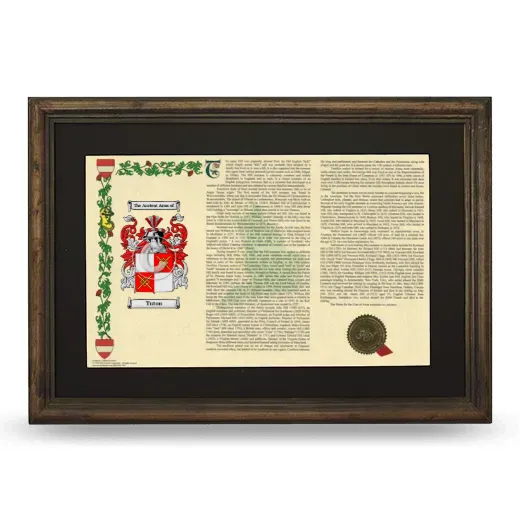 Tuton Deluxe Armorial Landscape Framed - Brown