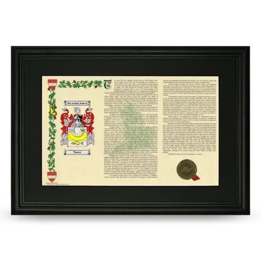 Tweet Deluxe Armorial Landscape Framed- Black