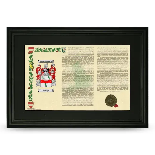 Twenge Deluxe Armorial Landscape Framed- Black