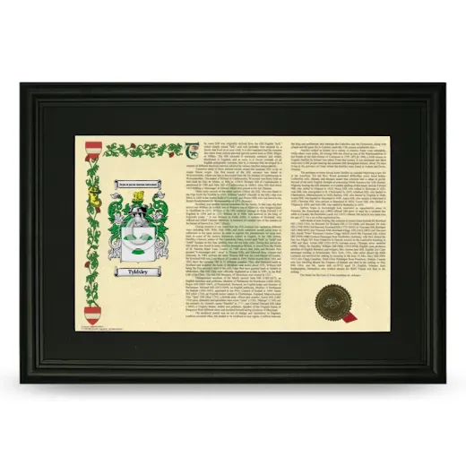 Tyldsley Deluxe Armorial Landscape Framed- Black