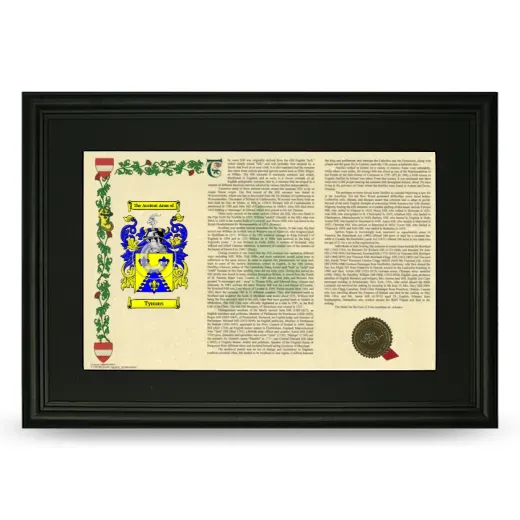 Tymms Deluxe Armorial Landscape Framed- Black