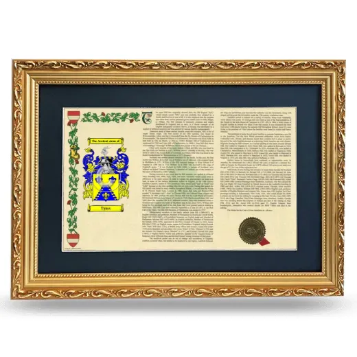 Tyms Deluxe Armorial Landscape Framed - Gold