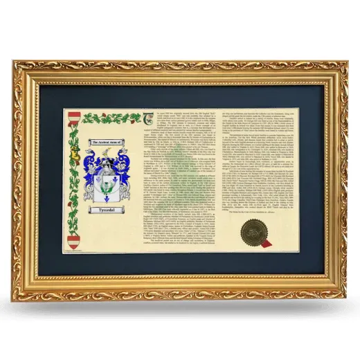 Tyssedal Deluxe Armorial Landscape Framed - Gold