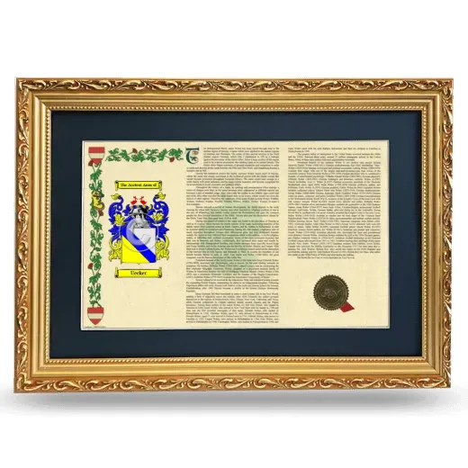 Uecker Deluxe Armorial Landscape Framed - Gold