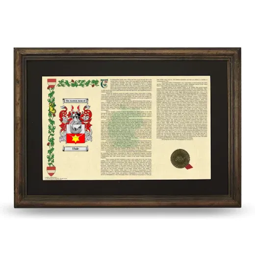 Uhde Deluxe Armorial Landscape Framed - Brown