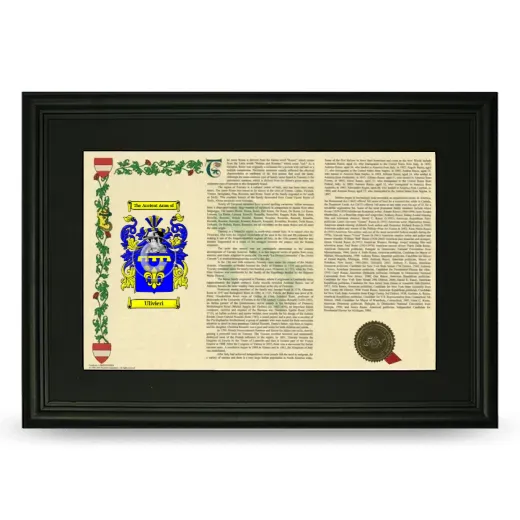 Ulivieri Deluxe Armorial Landscape Framed- Black