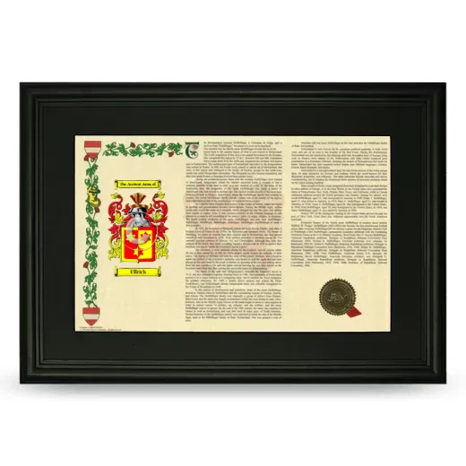 Ullrich Deluxe Armorial Landscape Framed- Black