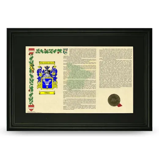 Urban Deluxe Armorial Landscape Framed- Black