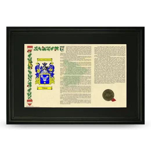 Urbana Deluxe Armorial Landscape Framed- Black