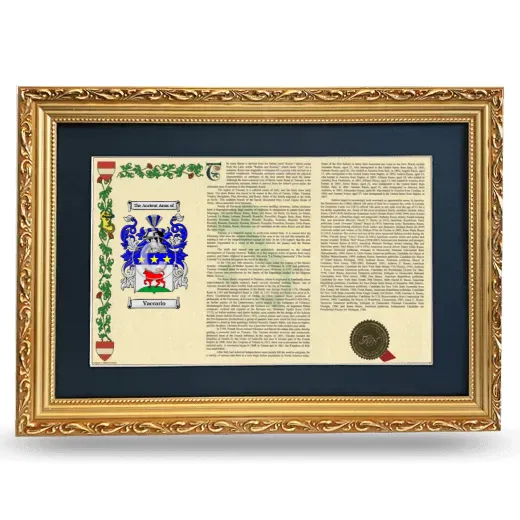 Vaccario Deluxe Armorial Landscape Framed - Gold