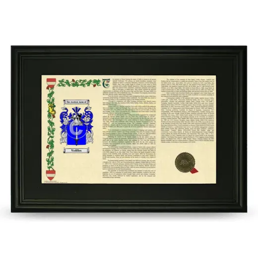 Vadillos Deluxe Armorial Landscape Framed- Black