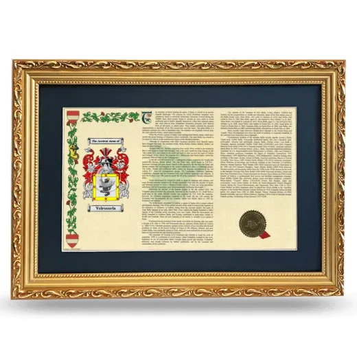 Valensuela Deluxe Armorial Landscape Framed - Gold